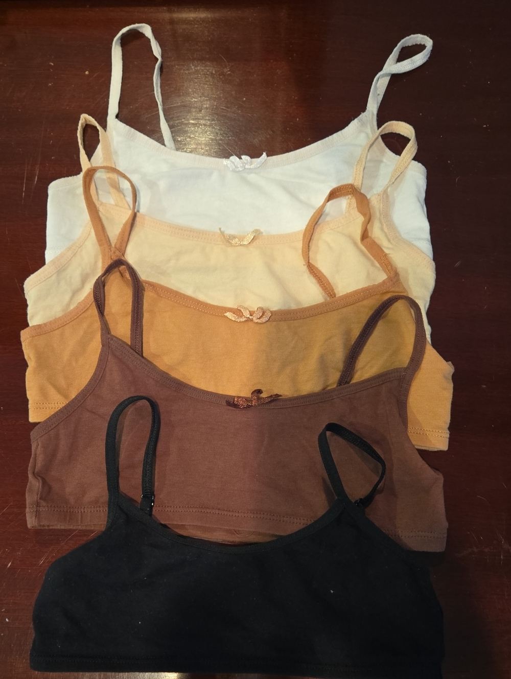Lot Of 5 - Girl's My First Bra - Bralette - Neutral Colors - SZ Small